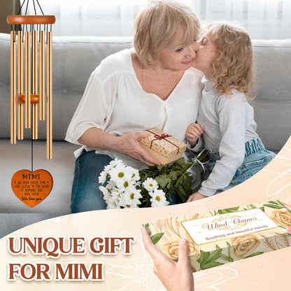 Mimi Gifts, Gifts for Mimi, Mimi Birthday Gift for Grandma from Grandkids, We Love You Mimi Wind Chimes for Birthday Thanksgiving Christmas Mothers Day, Best Mimi Ever Gift Presents