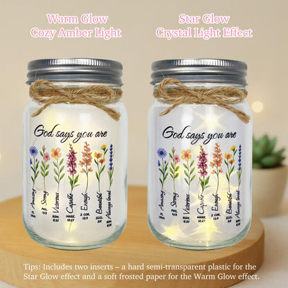 God Says You Are Inspirational Christian Gifts for Women, Mother's Day Night Light for Mom Grandma, Bible Verse Religious Home Decor