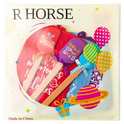 R HORSE 6Pcs Funny Baking Theme Pot Holders Silicone Spatula Gift Set Thank You and Teacher Appreciation Pot Holders Resistant Oven Mitts Baking Cooking Pocket Potholders for End of The Year Teacher