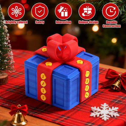 Prank Gift Box, 3D Printed Funny Gift Box, 8cm Really Prank Gifts Box with Screws, Surprise Novelty Gifts for Kids, Valentines Day Gifts Party Favors Festival (Blue Red)
