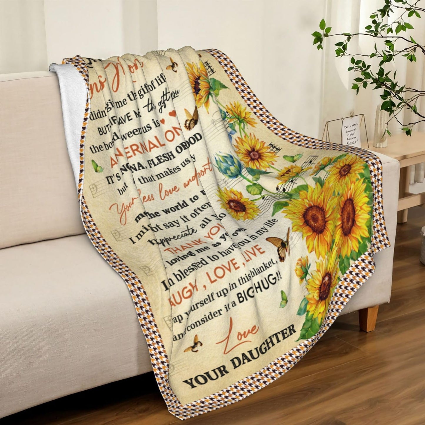 puekrtoa Bonus Mom Blanket 60"X50", Stepmom Gift, Gifts for Bonus Mom/Stepmom from Daughter, Best Bonus Moms Birthday Retirement Gift