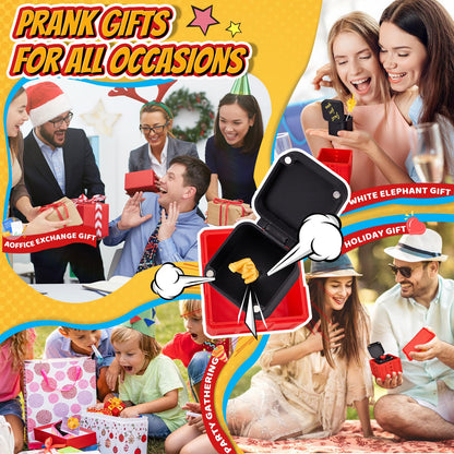 3.74 Inch Gotcha Box Prank with Surprise Finger, Annoying Gift Box with Finger,3D Printed Prank Gift Box with Screws & Pop Up Finger, La Puta Caja Broma Birthday Gifts for Friends Her/Him
