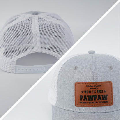 Men's Hat Gifts - Men Cap Gifts for Christmas Father's Day Birthday Trucker Hat Leather Pattern Baseball Cap