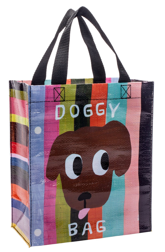 Blue Q Handy Tote Bag - Doggy Bag - Recycled & Reusable Sturdy Canvas Shopping Bag with Quirky Art and Handles, 95% Recycled Material, Ideal for Lunch, Gift, Groceries 10" h x 8.5" w x 4.5" d