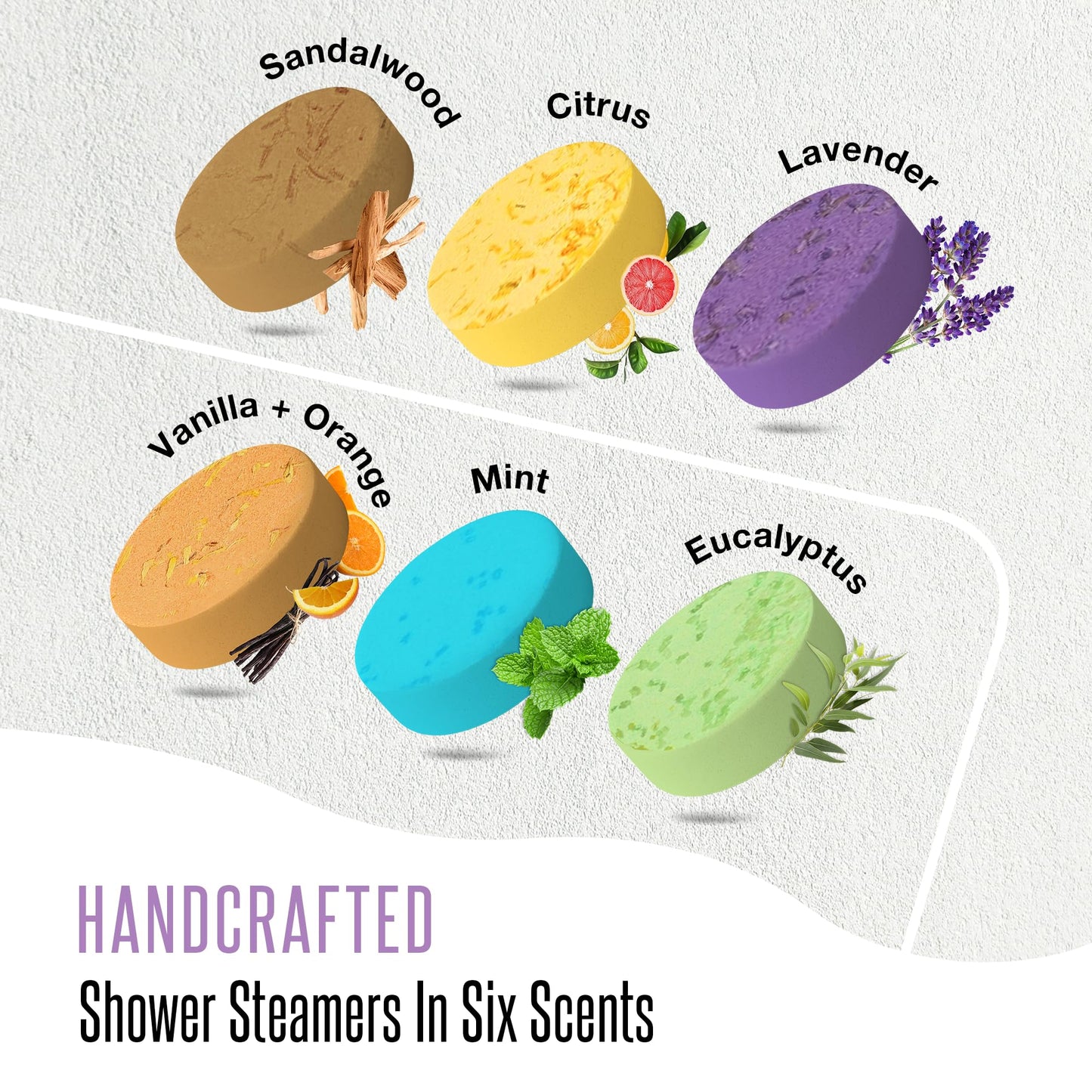 GOSSBY Shower Steamers Aromatherapy (6 Pcs) - Mothers Day Gift for Mom - Birthday, Stress Relief Gift for Women Wife Teen Girl - Basket Stuffers - Natural Essential Oils, Self Care Relaxation Home Spa