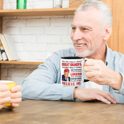 Grandpa Father Day Gift - Grandpa Gifts - Best Grandfather Ever Gifts From Grandchildren - Funny Gift For Grandfather - Father's Day Birthday Christmas Idea - Grandpas Ceramic Mug11 Oz