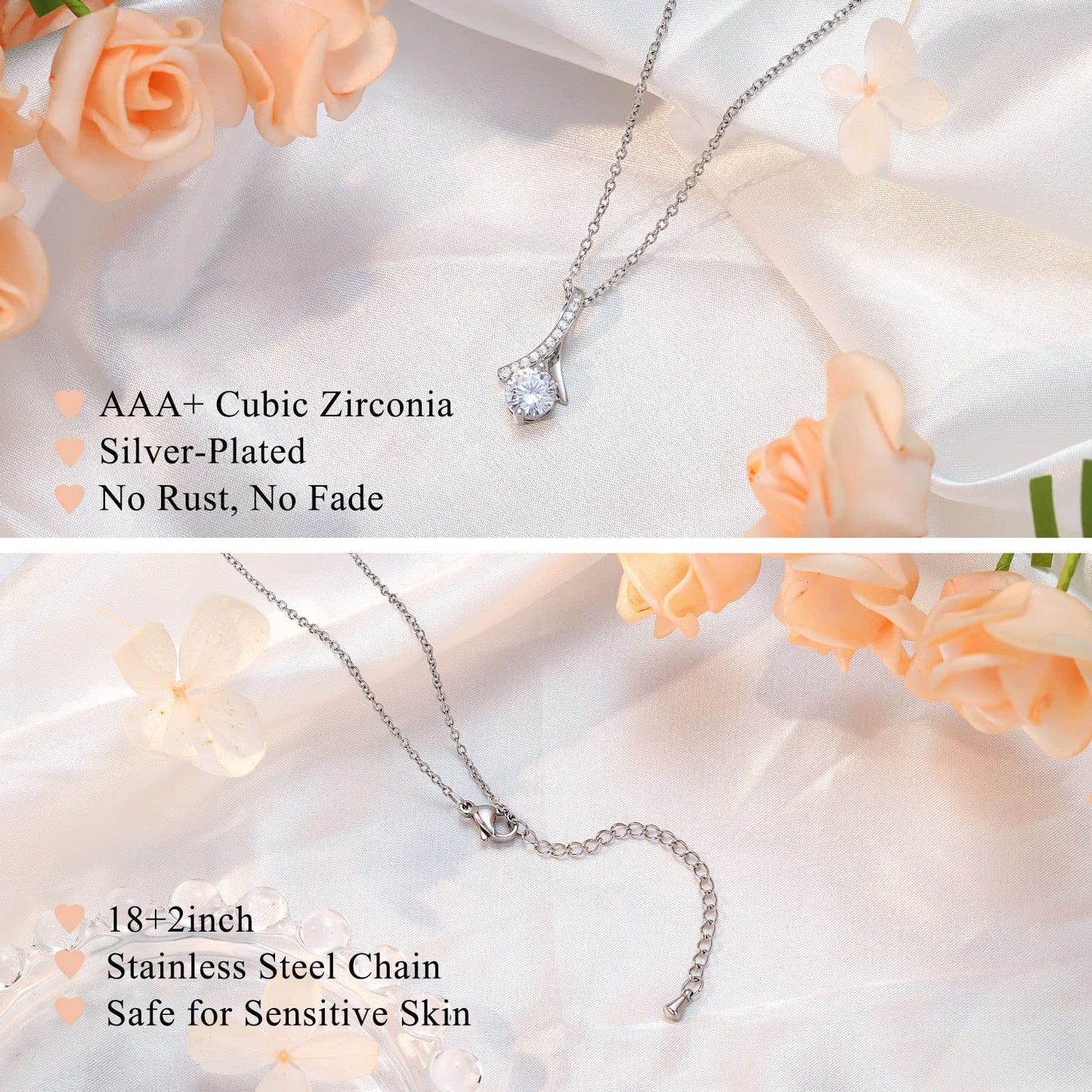 Dainty Necklace for Bonus Mom/Boyfriend's Mom/Mother of the Bride/Mother of the Groom/Daughter, Wedding Gifts