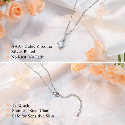 Dainty Necklace for Bonus Mom/Boyfriend's Mom/Mother of the Bride/Mother of the Groom/Daughter, Wedding Gifts