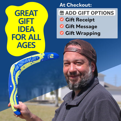 Boomerang for Adults & Kids - Fun Easy to Throw Boomerangs That Really Work - Soft to Catch Best Summer Stuffer Gifts for Boys & Girls - Outdoor Toys for Kids 8-12+ - 2026 Gift Idea for Teen Boys