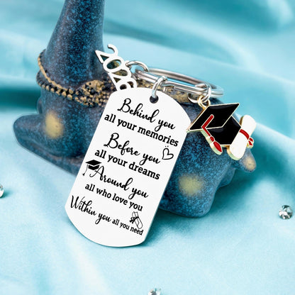 Aisity 2026 Graduation Gifts for Her Him Class Of 2026 Graduation Keychain for University College Middle High School Graduate 2026 Souvenir for Senior Masters Degree Student