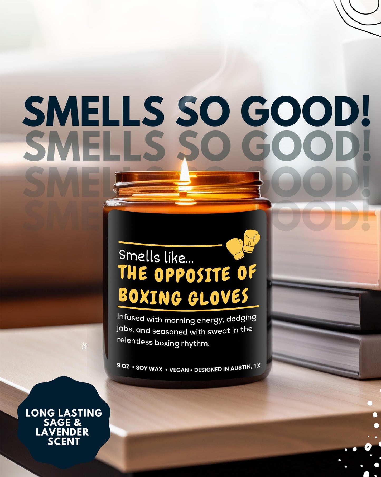 Funny Boxing Candle, Perfect Boxing Gift for Men, Women, Girls & Boys, Sport Lover Memorabilia Gifts for Men, Gifts for Sport Lovers, Fighters, & Coach, Ideal Birthday Present