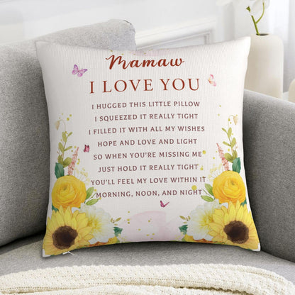 Mamaw Gifts from Grandkids - Gifts for Mamaw for Grandma - Mamaw's Birthday Gift from Grandchildren - Best Mamaw's Ever Gift Idea Throw Pillow Covers 18X18 Inches