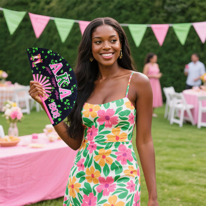 LParkin AKA Clacking Fans for Line Dancing, AKA Sorority Gifts for Women, AKA Gifts for Sisterhood Events, Party, Decoration