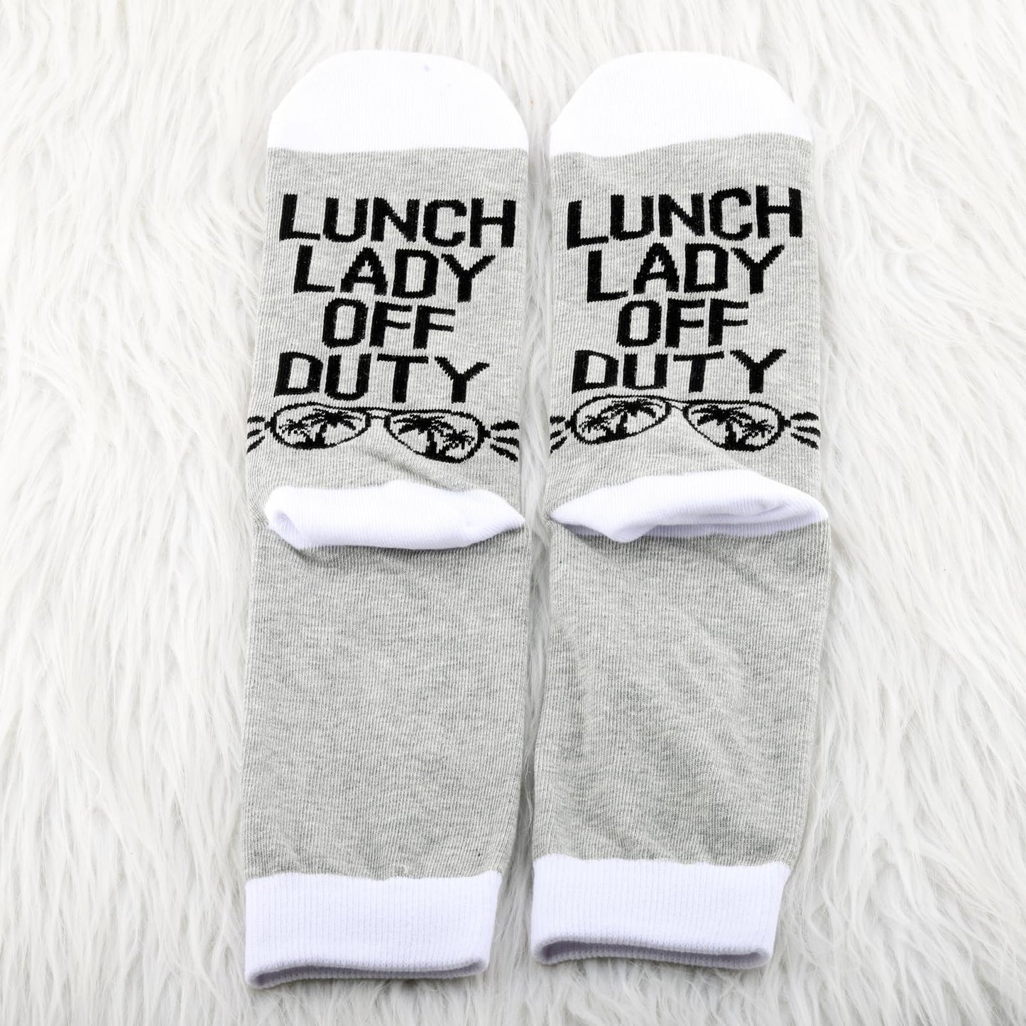 BDPWSS Lunch Lady Gift Cafeteria Worker Gift Lunch Lady Off Duty Socks Cafeteria Crew Gifts Lunch Ladys Vibes Gifts
