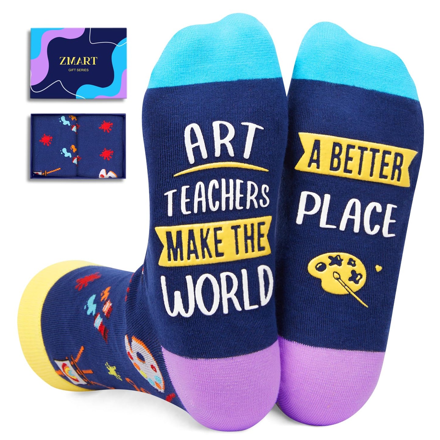 Zmart Appreciation Gift Ideas - Socks for Music Art Science Teacher Assistant Principal