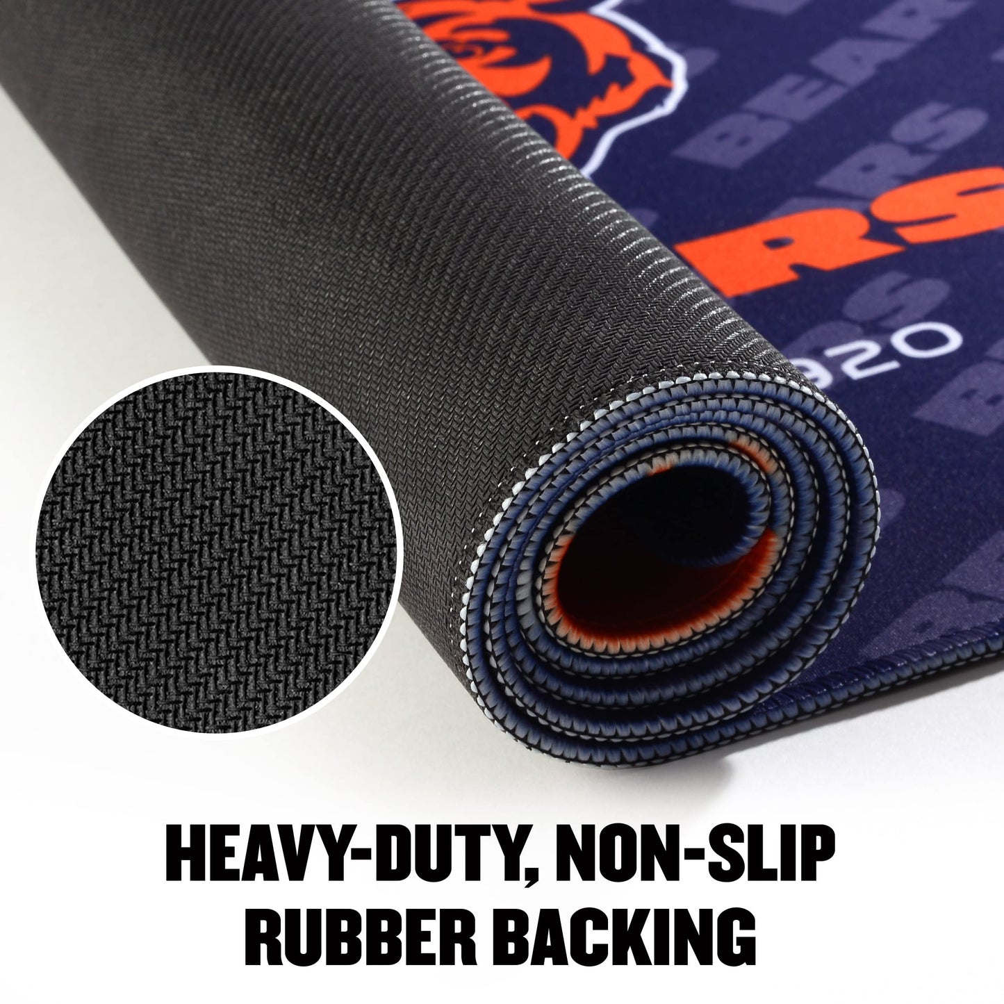 YouTheFan NFL Officially-Licensed Logo Series Desk Pad SMU - Water and Stain Resistant, Heavy-Duty Non-Slip Rubber Backing - fits Under Mouse, Computer and Keyboard