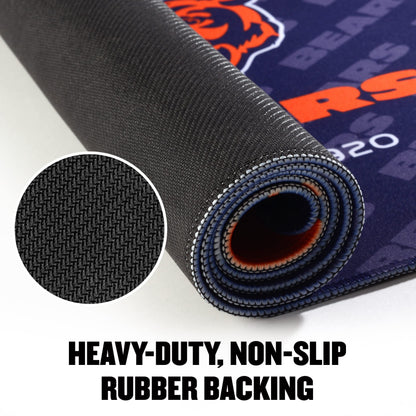 YouTheFan NFL Officially-Licensed Logo Series Desk Pad SMU - Water and Stain Resistant, Heavy-Duty Non-Slip Rubber Backing - fits Under Mouse, Computer and Keyboard
