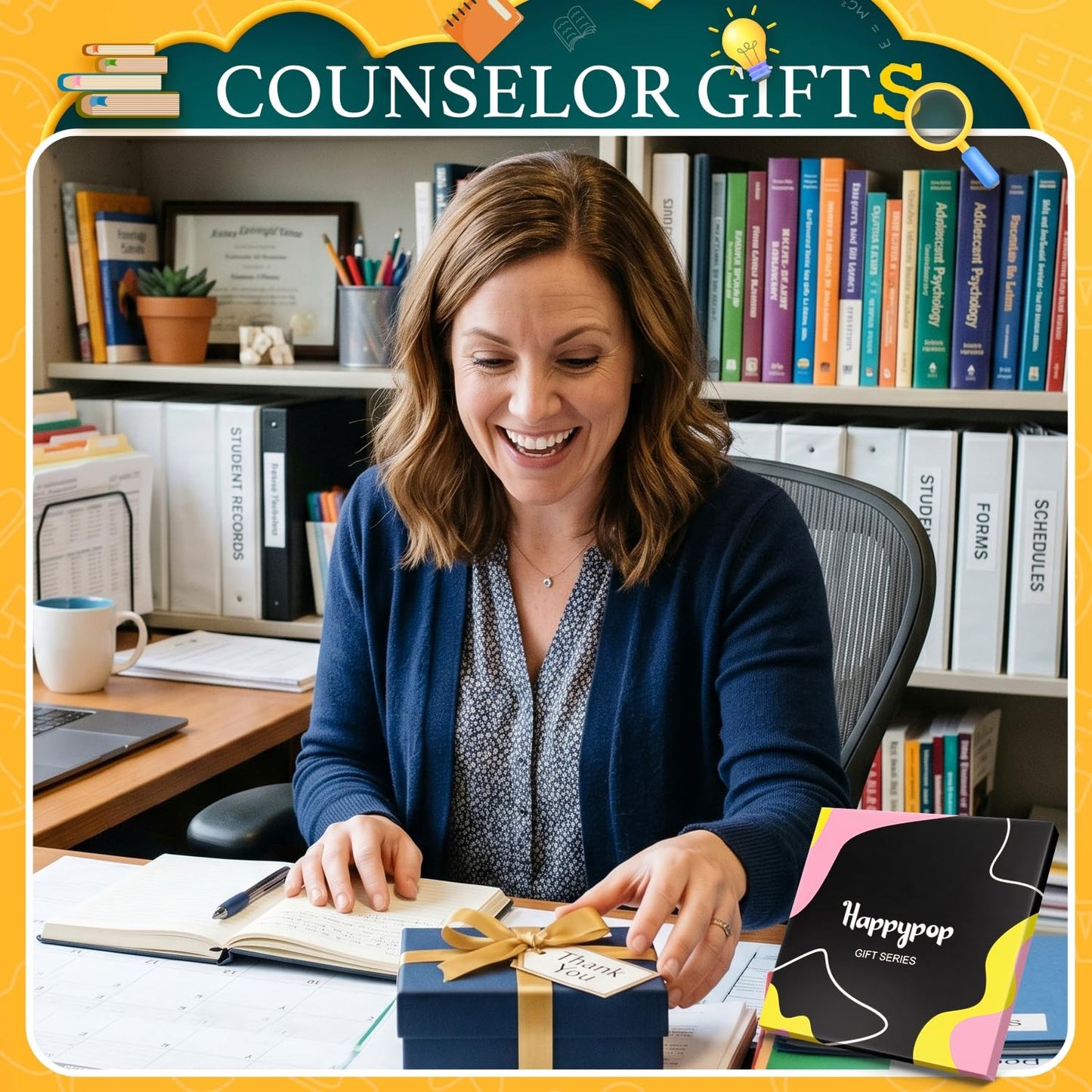 HAPPYPOP School Staff Appreciation Gifts - Socks for Preschool Sped Teacher Nurse Counselor