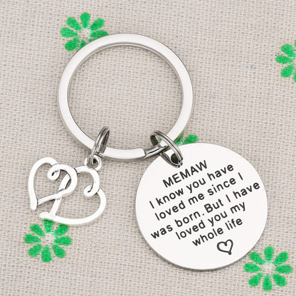 Jewelry Memaw Gifts Keychain for Women Worlds Best Memaw Ever Key Chains Present for a Memaw Keyring to My Memaw Keychain, Silver
