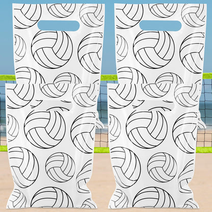Hxezoc 50 Pieces Volleyball Gift Bags Plastic Volleyball Bags Practical Gift Bags Sport Party Favors for Volleyball Theme Birthday Party Decoration Supplies