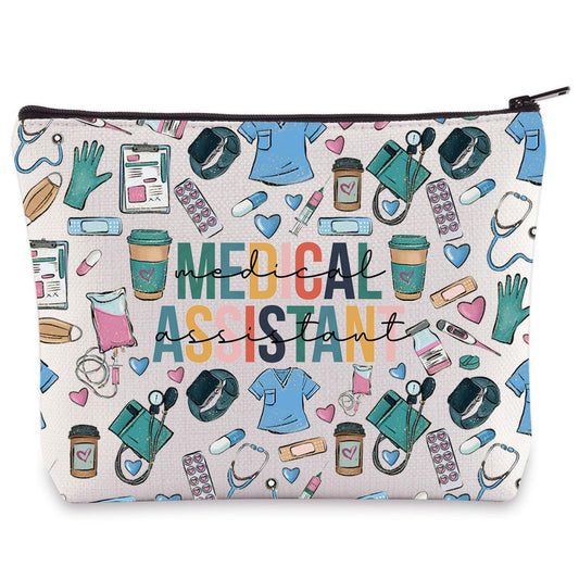 WZMPA Medical Assistant Cosmetic Bag - Graduation & Retirement Gift, Nurse & Medical Assistant Makeup Zipper Pouch