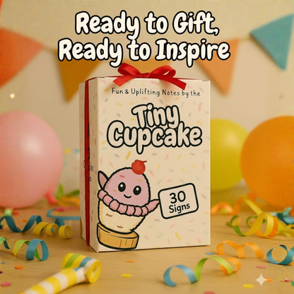 Emotional Support Gifts for Women - Positive Crochet Cupcake W/ 30 Uplifting Affirmation Cards | Birthday Gift for Women Friendship, Best Friend, Bestie, Teen Girls, Classmates, Daughter Birthday