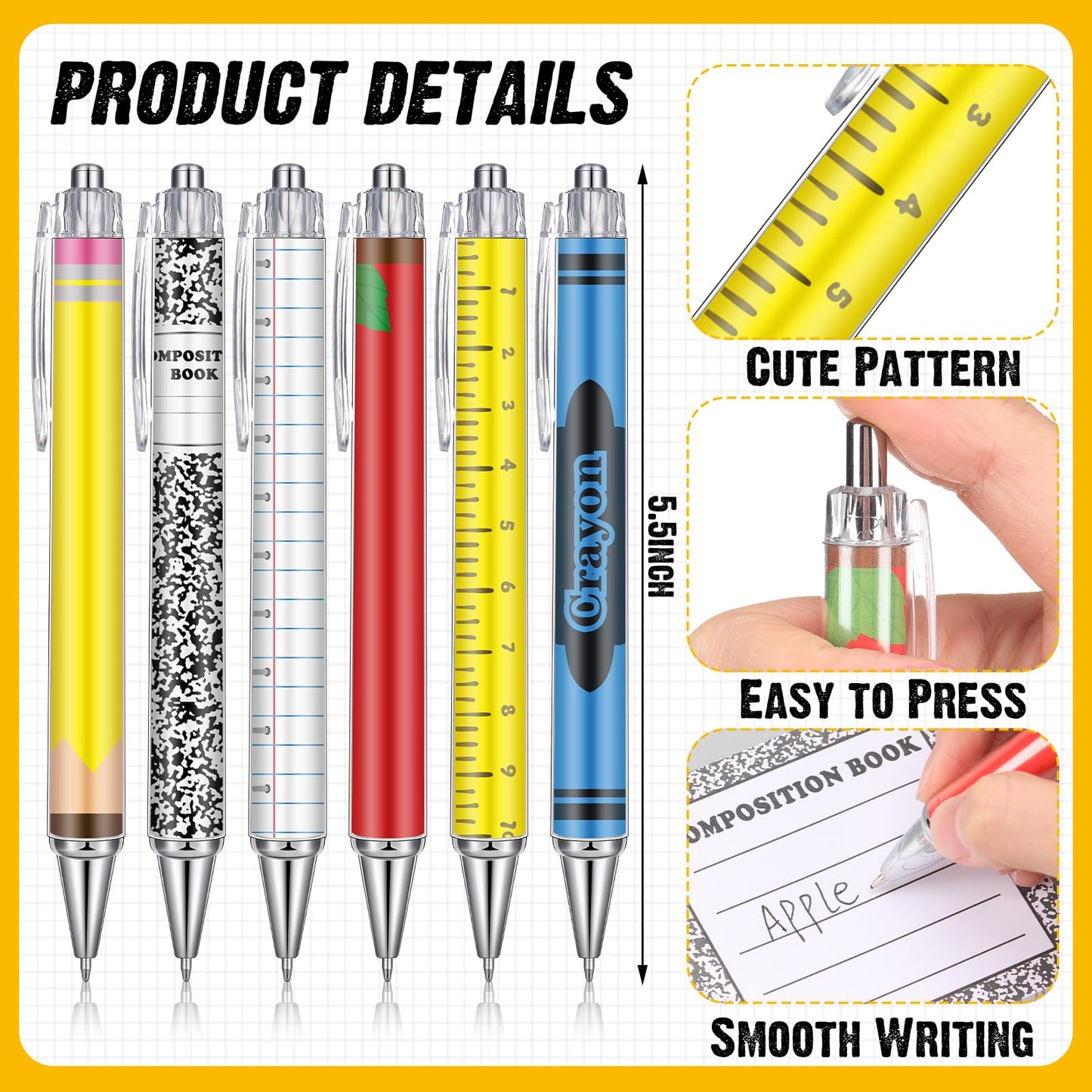 Honeydak 12 Set End of Year Teacher Appreciation Gift in Bulk Graduation Teachers Gift Bulk Teacher Tumbler Cute Composition Book Sticky Note Ballpoint Pen for Mentor Lecturer Educator (16 oz,Classic)