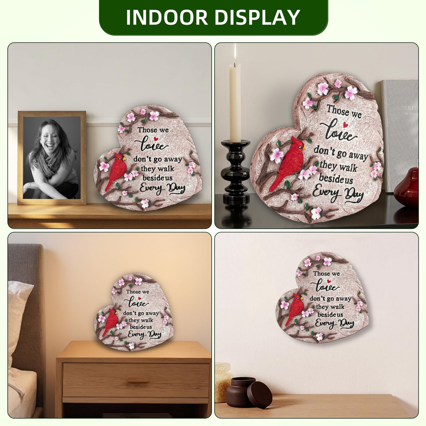 Sympathy Gifts for Loss of Loved One, Memorial Garden Stones in Memory of Loved One Gifts, Condolence Bereavement Gift for Garden, Outside, or Home Decor (10 inch)