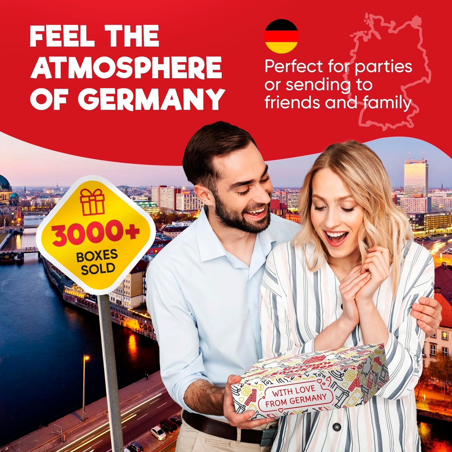 German Snack Box – Authentic German Chocolate & Snacks from Germany - International Snack Box with German Candy & European Treats – Great Gift for Food Lovers