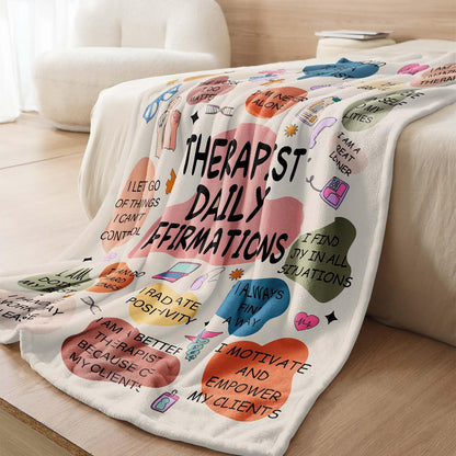 Therapist Gifts Blanket,Respiratory Physical Speech Massage Occupational Mental Health Therapist Gifts,Birthday Christmas Appreciation Thank You Gifts for Therapist,Therapist Throw Blanket 60inx50in