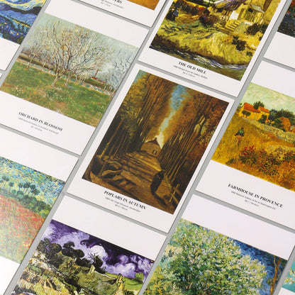 Van Gogh Art Postcards, Famous Painting Abstract Art Post Cards Bulk Pack(30 Pack), Retro Aesthetic Art Posters Collage Kit, Postcards for School Students Teacher Thank You Note Cards