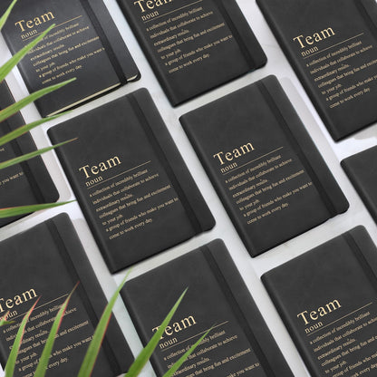 Team Appreciation Gifts Bulk Leather Inspirational Notebooks A6 Employee Journal Team Notepads Inspirational Gifts for Group Coworkers Staff Worker Nurse(Black,24 Pack)