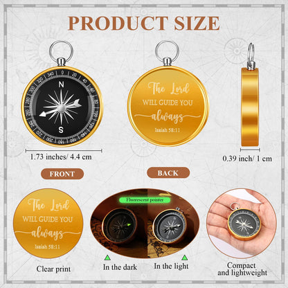 Fuyoooo 4 Pcs Christian Graduation Gifts Baptism Gift for Men Bible Journal Religious Engraved Compass Bible Pen for First Communion Father's Day