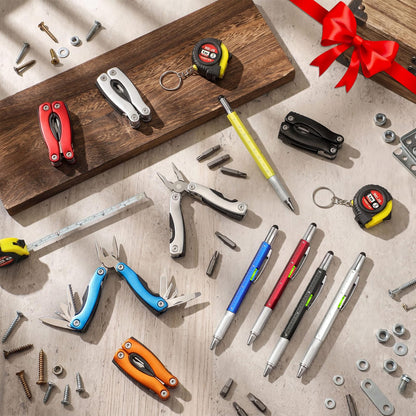 30 Pack Mini Multitool Keychain Bulk for Men, Father Day Church Gifts 10-in-1 Stainless Steel Folding Pliers Pen with Tape Measure Keychain Multitool Tools Bulk for Father's Day Party Favor
