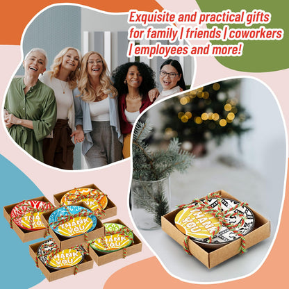 Teenyyou 25 Set Wedding Thank You Gifts Bohemian Ceramic Dipping Bowls 3.8 Inches Dishes Dipping Sauce Dish 3oz Small Appetizer Dessert Pinch Bowls for Employee Appreciation Return Gift