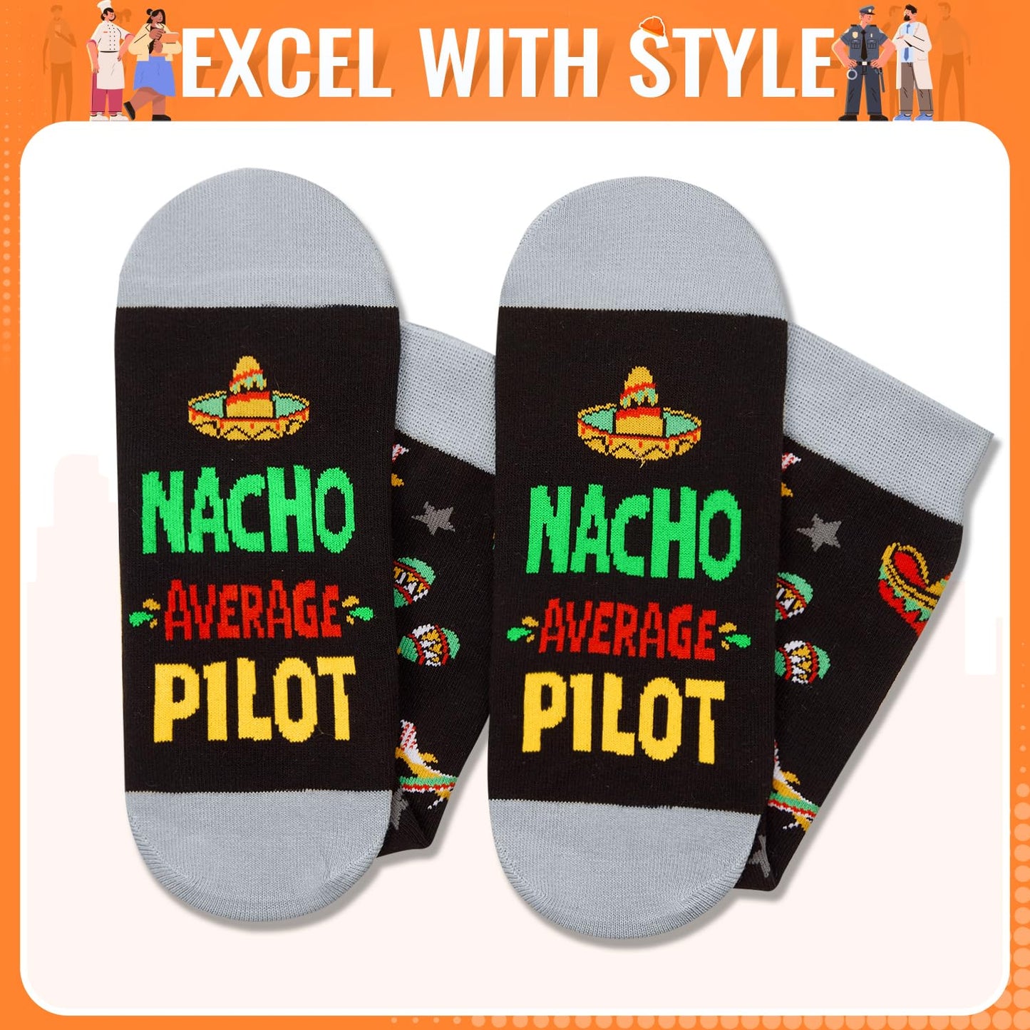 HAPPYPOP Gifts for Coach Boss Cop - Artist Lawyer Police Firefighter Socks for Men Women
