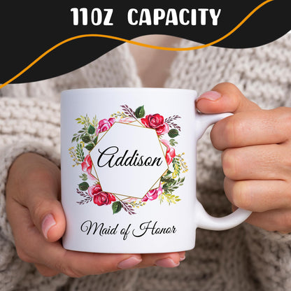 Personalized Coffee Mug, Custom Picture Text or Logo Ceramic Mug, Customized Gift for Men & Women, Taza Personalizada with Photo and Words, Customizable 11 Oz Tea Cup | White