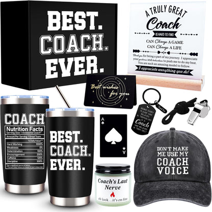 JTAMOHI Coach Gifts for Men Women, 20 Oz Best Coach Ever Tumbler Gifts, Thank You Coach Gifts, Birthday Christmas Gifts for Coach, Soccer Football Softball Basketball Swim Coach Appreciation Gifts