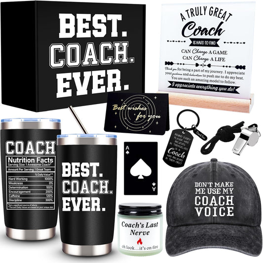 JTAMOHI Coach Gifts for Men Women, 20 Oz Best Coach Ever Tumbler Gifts, Thank You Coach Gifts, Birthday Christmas Gifts for Coach, Soccer Football Softball Basketball Swim Coach Appreciation Gifts