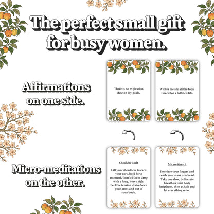Positive Affirmations Cards For Women Who Do It All - Daily Affirmations & Mindfulness Exercises - Inspirational Gifts For Women - Positive Affirmations Cards & Stress Relief - 50 Prompts & Micro-Meditations