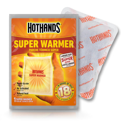 HotHands Body & Hand Super Warmers - Long Lasting Natural Odorless Air Activated Warmers - Up to 18 Hours of Heat - 3 Individual Warmers
