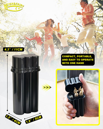 4-Hole King Size Pre-roll Cone Holder Case, Cigarette Case for Regular Size Cigarettes & King Size, Small Container Lighter Box, Smoking Accessories for 1-1/4 Size Pre Rolled Rolling Paper