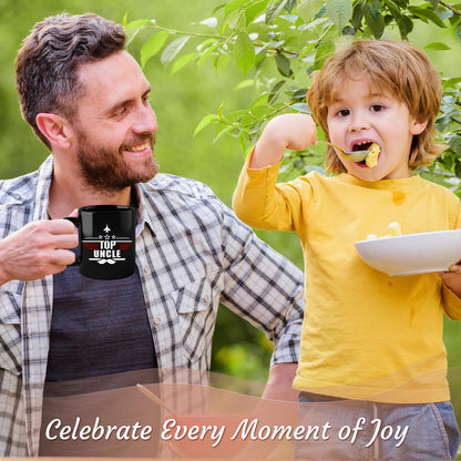 Top Uncle Mug 11Oz Uncle Fathers Day Gift from Niece Nephew, Uncles Father Day Birthday Gift, Ceramic Uncles Cup for Coffee,Milk and Tea Microwave & Dishwasher Safe