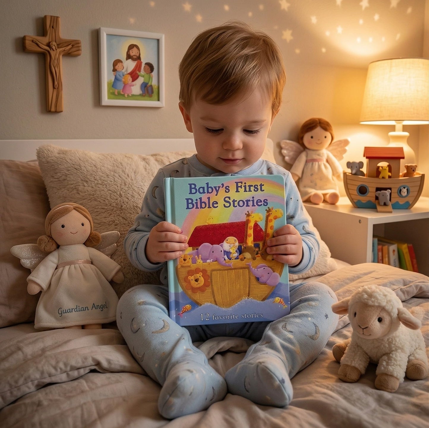 Baby's First Bible Stories Padded Board Book - Gift for Easter, Christmas, Communions, Newborns, Birthdays, Beginner Bible