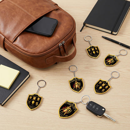 50PCS Christian Keychain Gifts for Men plus 50 Cards Transparent Bags Religious Key Chain Bulk Father's Day Party Gift Supplies