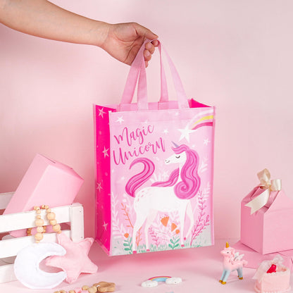 Loveinside Reusable Gift Bag, Medium Recycled Gift Bag for Girls, Birthday, Baby Shower, Party Favor, 10" x 5" x 13", 1 Pcs