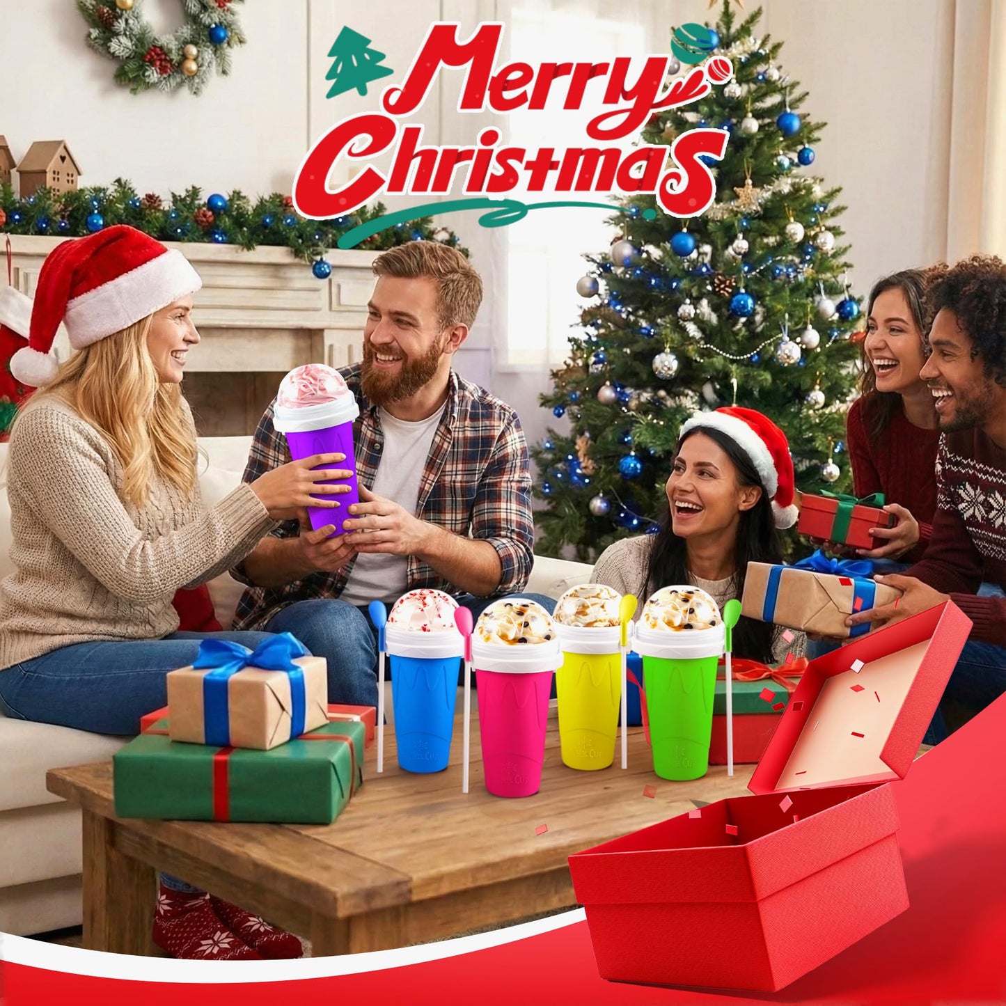 tgosomt Slushie Cup, Cool Stuff Slushy Maker Cups, Cool Funny Gadgets Things, White Elephant Gifts Stocking Stuffers Party Favors, Christmas Gifts for Boys Girls Teens Students