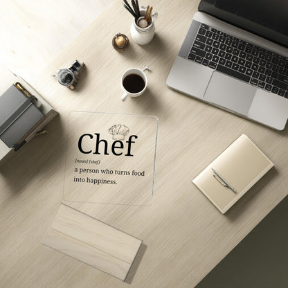 Chef Gift for Women Men,Gifts for Chefs, Home Kitchen Decor,Desk Decoration Acrylic plaque