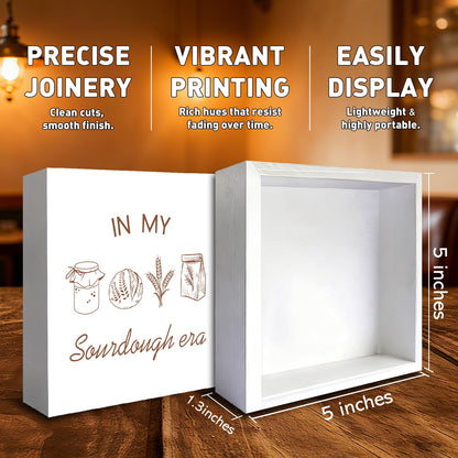Funny Sourdough Gifts for Baking Lovers, In My Sourdough Era Kitchen Wooden Box Sign Decor, Baking Gifts for Bakers Women Men