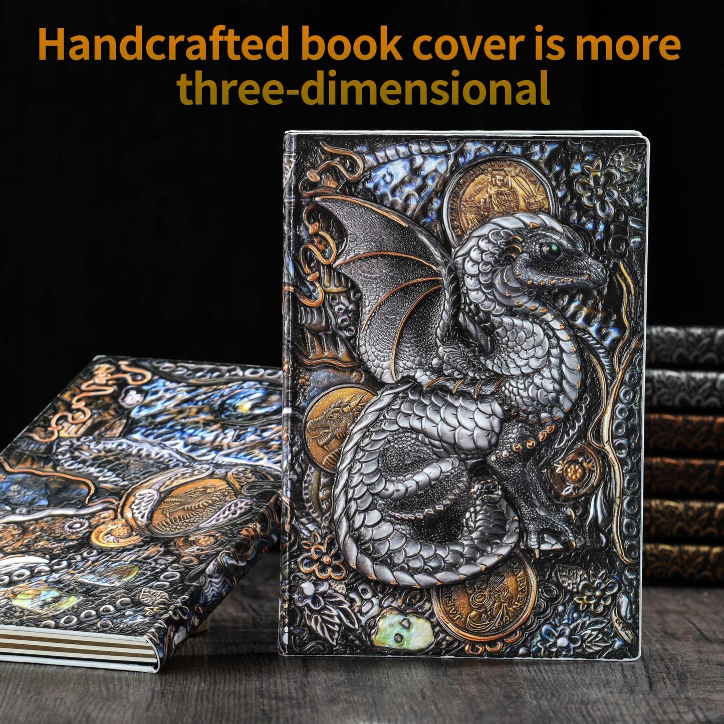 QXMGCBOK Folding Book Lamp Dragon Night Light, Book Light as Gifts for Book Lovers,Portable Bedside Light (3 Colors)